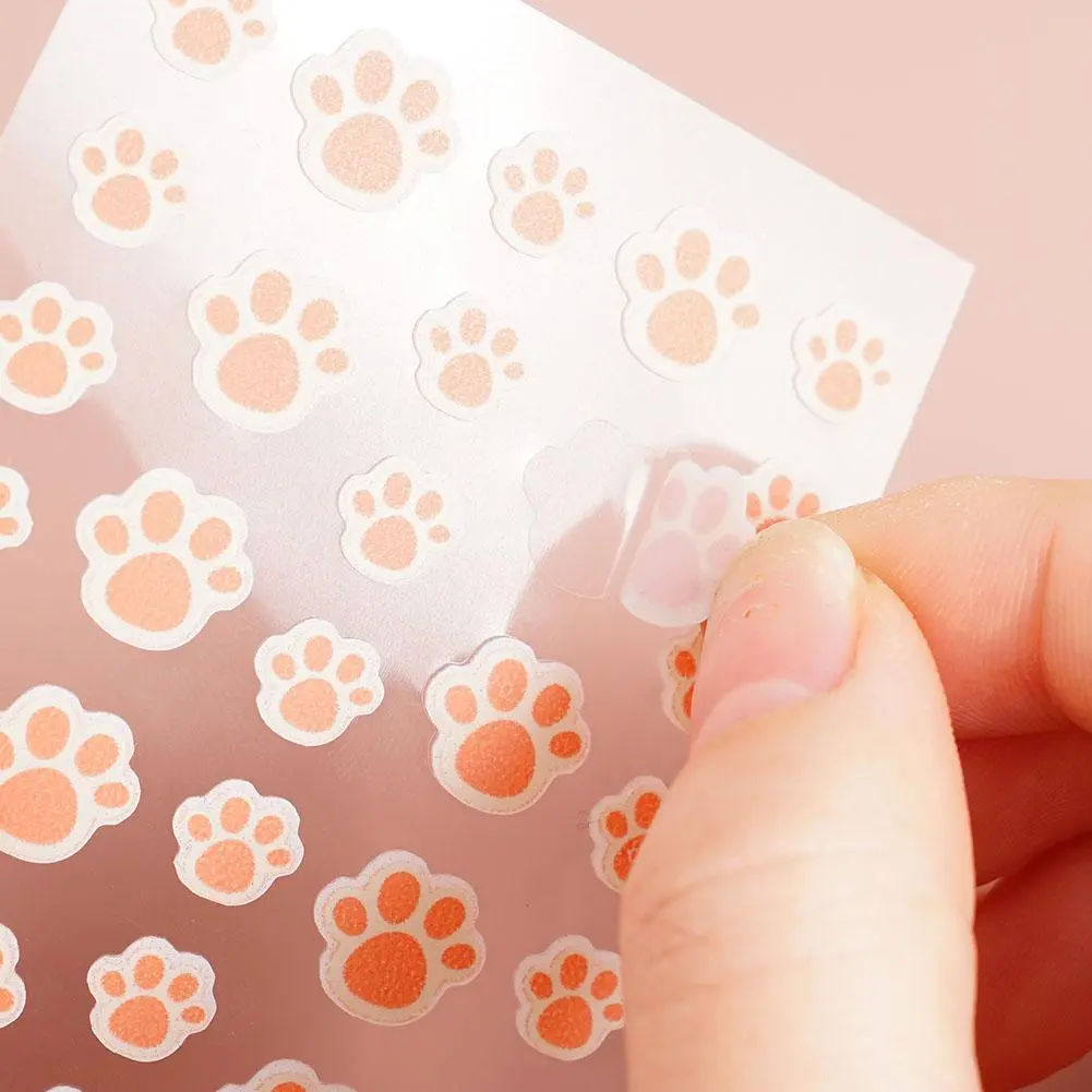 36 Counts Cat Paws Hydrocolloid Acne Pimple Patch Cute Acne Care Cover Patch, Invisible Acne Zit Patches For Face Dots Blemish