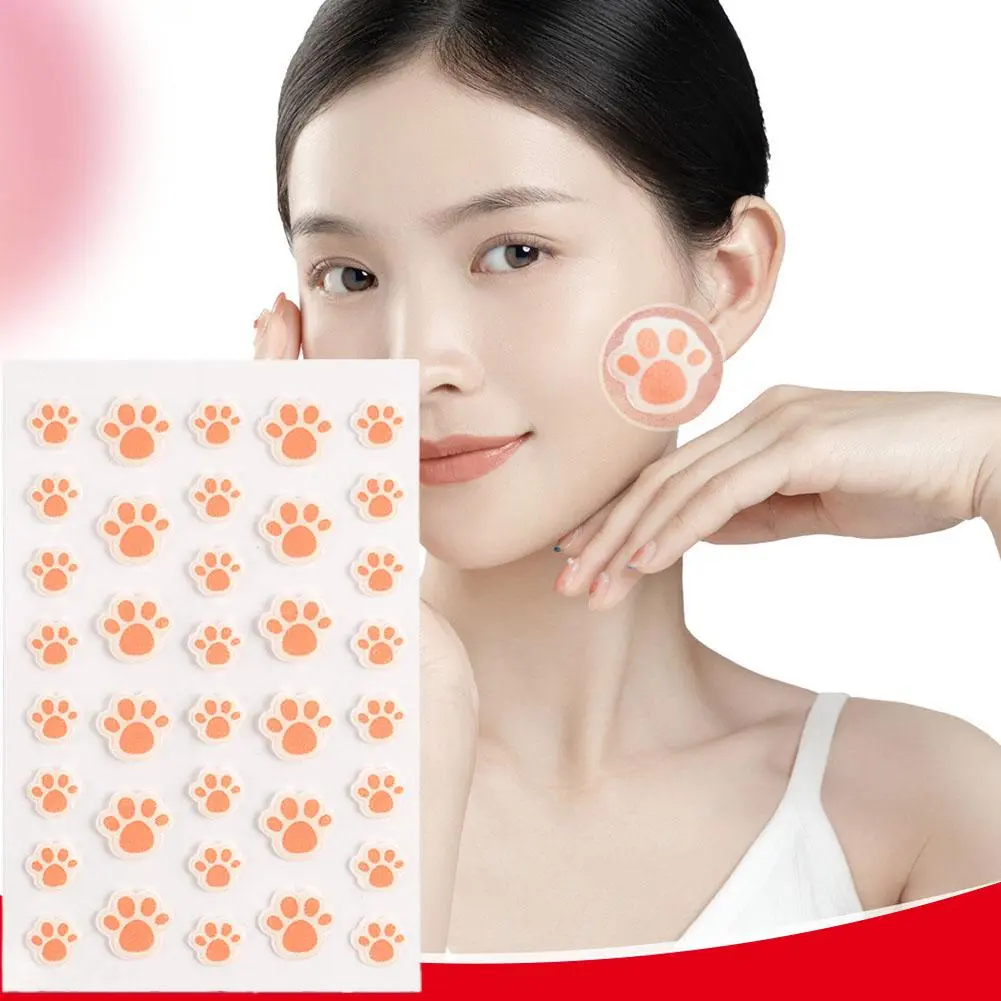 Hydrocolloid Acne Pimple Patch 36 Counts Cute Cat Paws Shaped Acne Absorbing Cover Patch, Invisible For Acne D W3I3