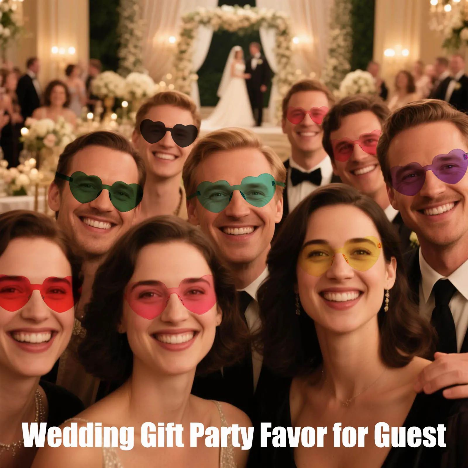 16-160Pcs Personalized Wedding Sunglasses Custom Heart Sunglasses with Paint Pens for Adults DIY Birthday Wedding Party Favors