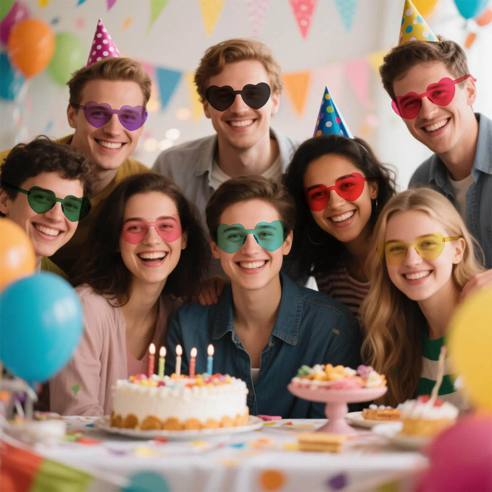 16-160Pcs Personalized Wedding Sunglasses Custom Heart Sunglasses with Paint Pens for Adults DIY Birthday Wedding Party Favors