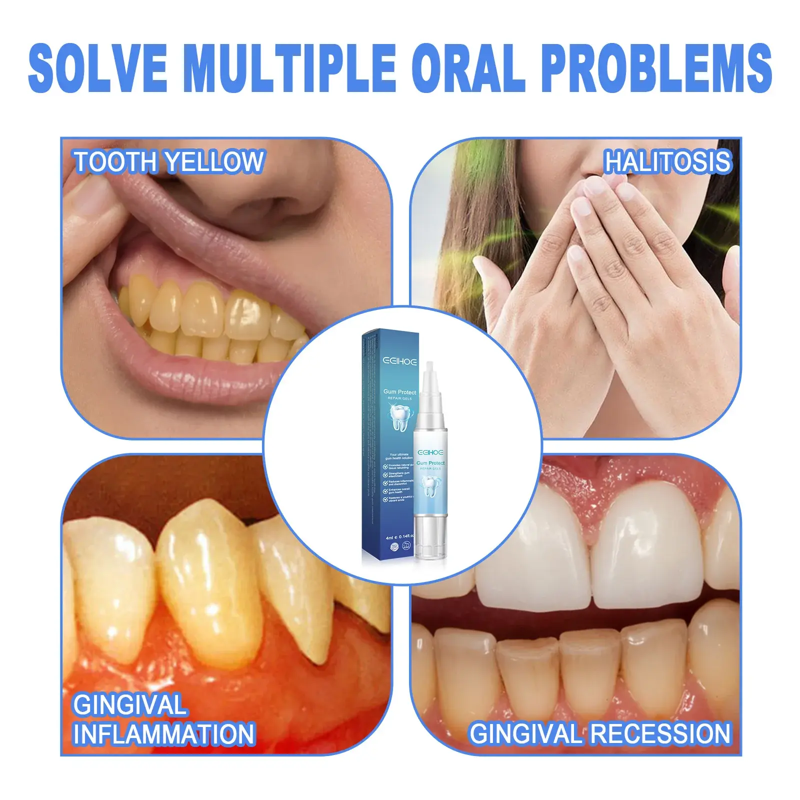 Gum Repair Gel Rebuilding Strengthen Whiten Remove Tooth Stains Anti Gingival Inflammation Recession Bad Breath Protect Oral Gel