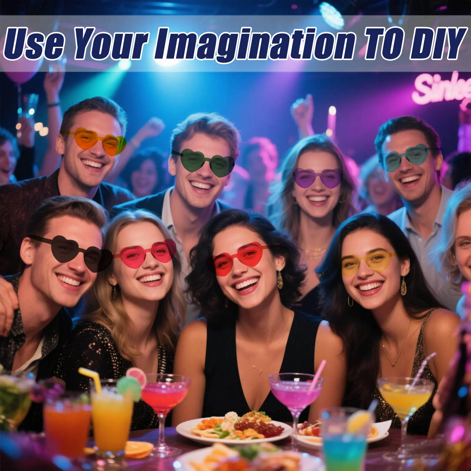 16-160Pcs Personalized Wedding Sunglasses Custom Heart Sunglasses with Paint Pens for Adults DIY Birthday Wedding Party Favors