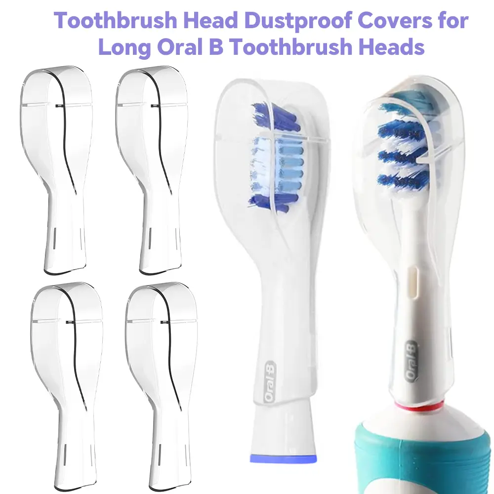 Toothbrush Heads Dustproof Covers for Oral B Long Dual-Head Electric Toothbrush, Protective Cover Cap for Oral B Long Brush Head