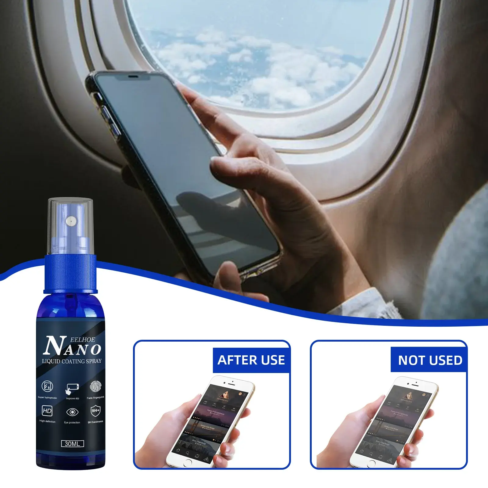 Liquid Glass Screen Protector for Mobile Phones Nano Coating Polish Protective Film Anti-Fingerprint Universal Smart Phone Film