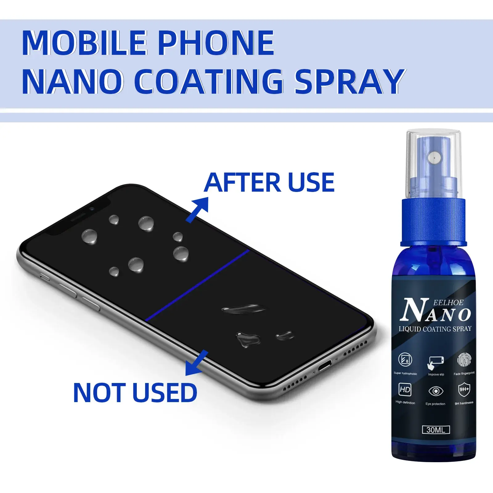Liquid Glass Screen Protector for Mobile Phones Nano Coating Polish Protective Film Anti-Fingerprint Universal Smart Phone Film