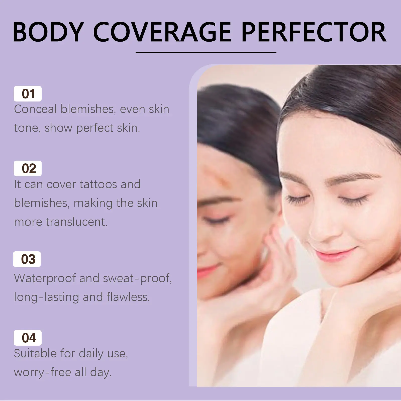 EELHOE Body Concealer Full Coverage Flawless Long Lasting Scar Cover Blemishes Natural Finish Professional Waterproof Concealer