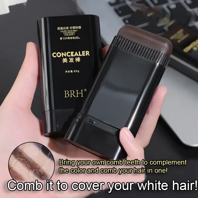 Hair Dye Stick with Built-in Comb,Easy Twist Applicator,Waterproof & Sweatproof,Long-Lasting Color, Covers Gray,Idea for Daily