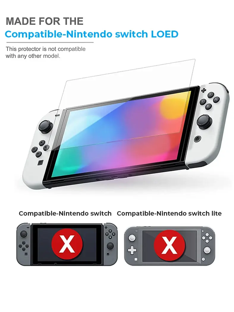 2PCS Protective Glass For Nintend Switch Tempered Glass Screen Protector for Nintendos Switch Oled Lite NS Accessories Film