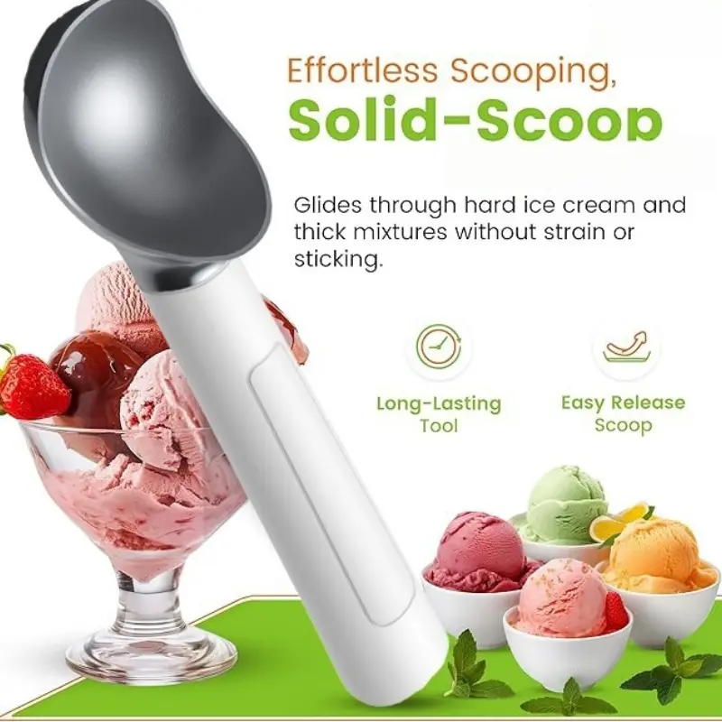 USB Rechargeable Heated Ice Cream Scoop Electric 158°F Fast Heat for Hard Ice Cream Easy for Elderly Kids LED Display,Waterproof