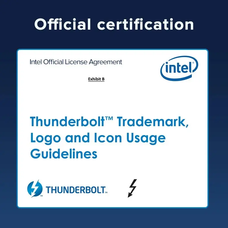 Llano Thunderbolt 4 Cable 2.3ft, 8K Display, 40Gbps Data Transfer, 100W Type-C Charging Cable