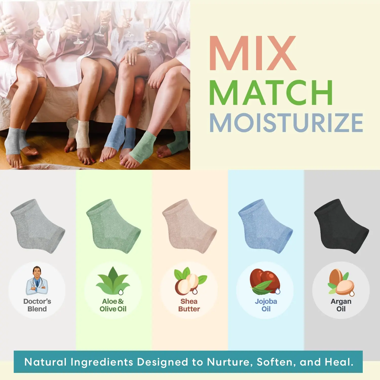 Gel Heel Crack Socks Mesh Breathable Cotton Socks Heel Protection Half Silicone Heel Cover