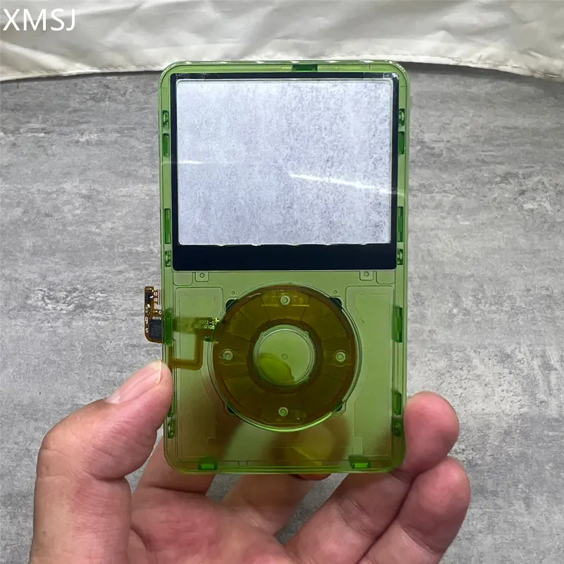 Transparent Red Green Front Faceplate Housing Case Cover Click Wheel Center Button For iPod 5th Gen Video 30GB 60GB 80GB