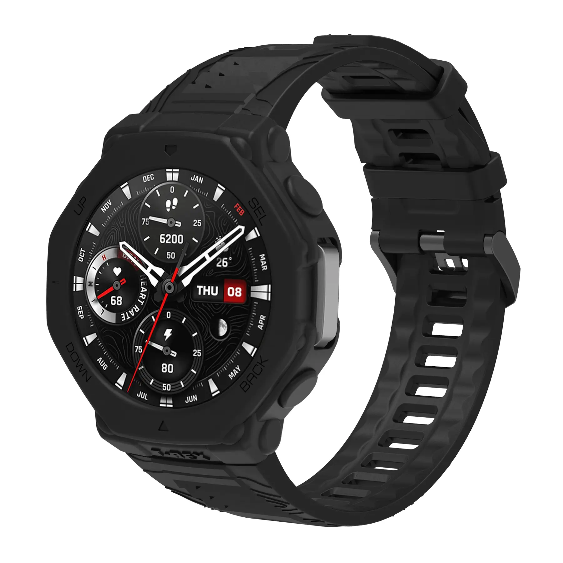 Protector Case+Strap For Huami Amazfit T-REX 3 Silicone Watch Band Protective Shell Cover Sport Bracelet  For Amazfit T-Rex 3