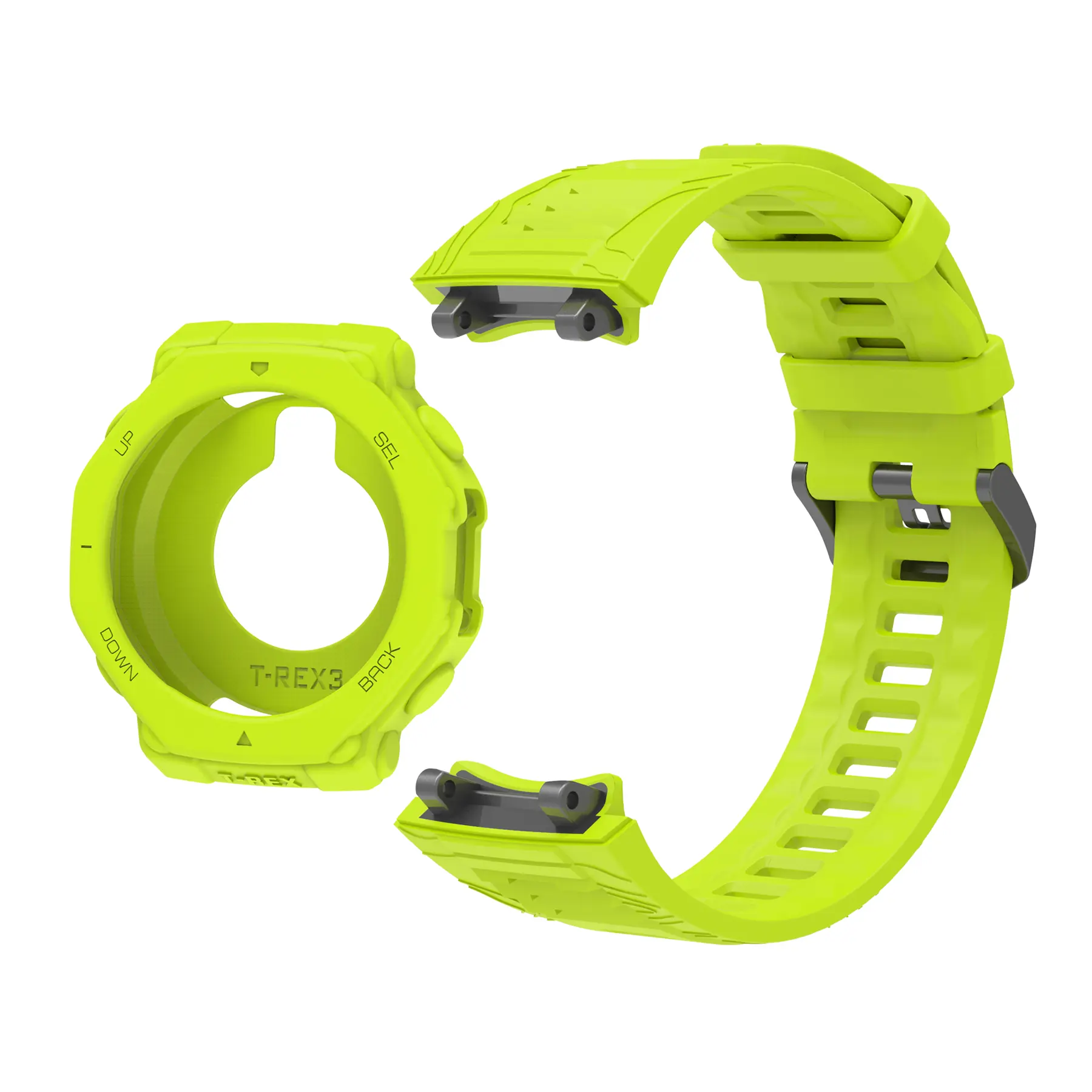 Protector Case+Strap For Huami Amazfit T-REX 3 Silicone Watch Band Protective Shell Cover Sport Bracelet  For Amazfit T-Rex 3