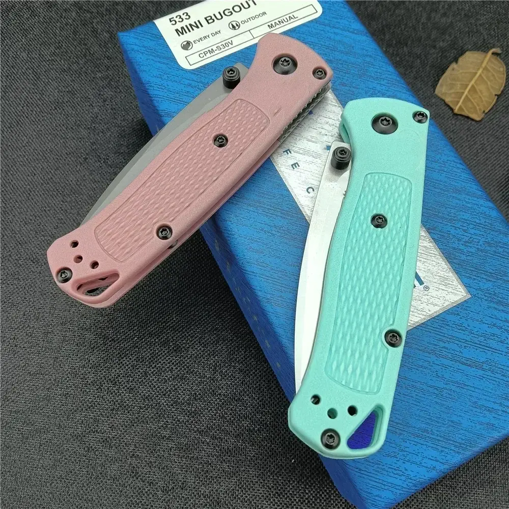 Mini BM 533 Bugout Folding Knife Outdoor S30V Blade Camping Fishing Hunting Safety Defense Portable Pocket Knives EDC Tool Gift