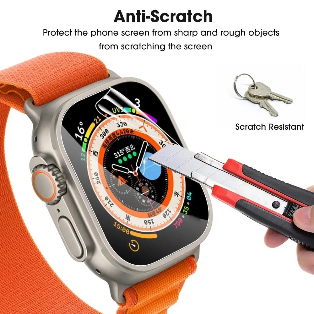 Screen Protector for Apple Watch Series 9 8 7 6 SE 5 4 Ultra 2 Smart Accessories for IWatch 49mm 44mm 40mm 45mm 41mm Film Cover