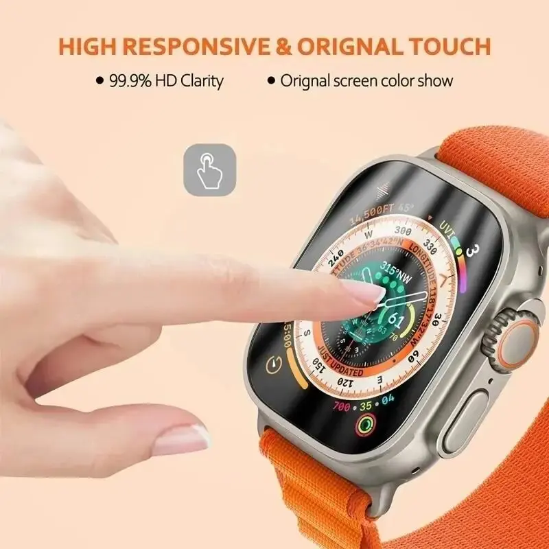Screen Protector for Apple Watch Series 9 8 7 6 SE 5 4 Ultra 2 Smart Accessories for IWatch 49mm 44mm 40mm 45mm 41mm Film Cover