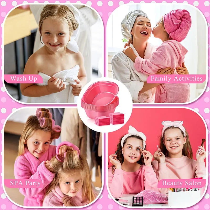 Kids Foot Spa Kit for Girls Pedicure Spa Party Favors for Kids Birthday Foot Tub Washbasin Salon Towels Sleepover Sleeping Party