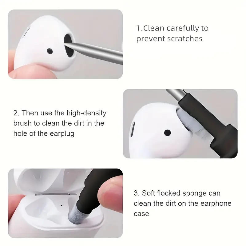 For Apple Airpods 4 Bluetooth Earphone Cleaning Pen Brush Kits Airpods Pro 2 3 Case Brush Headset Cleaners Earbuds Cleaning Tool