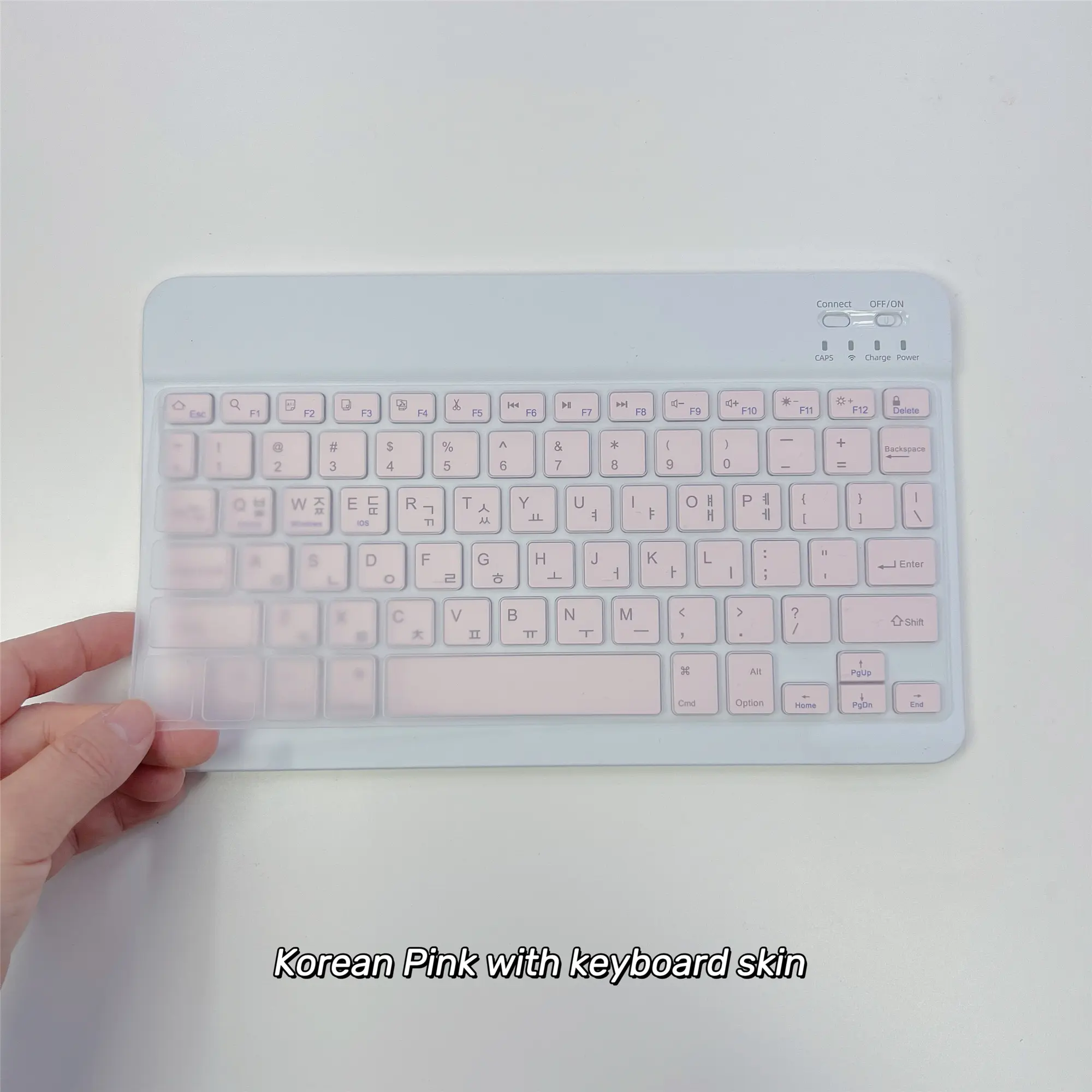 Korean language Ultra-Slim Bluetooth Keyboard Portable Mini Wireless Rechargeable for Apple iPad iPhone Korean