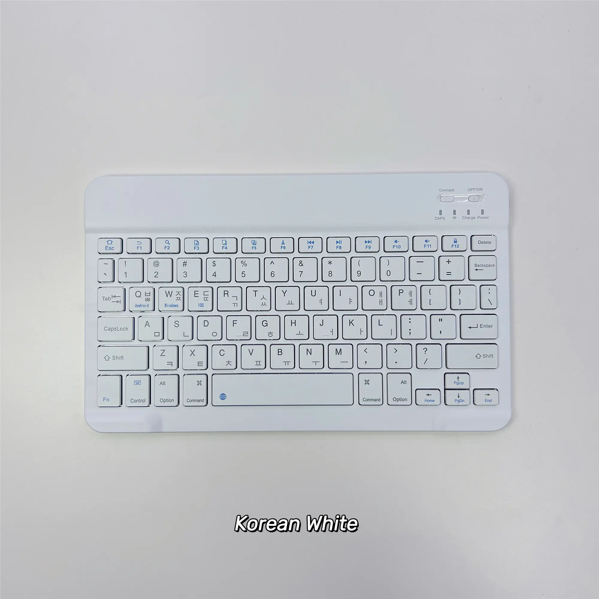Korean language Ultra-Slim Bluetooth Keyboard Portable Mini Wireless Rechargeable for Apple iPad iPhone Korean