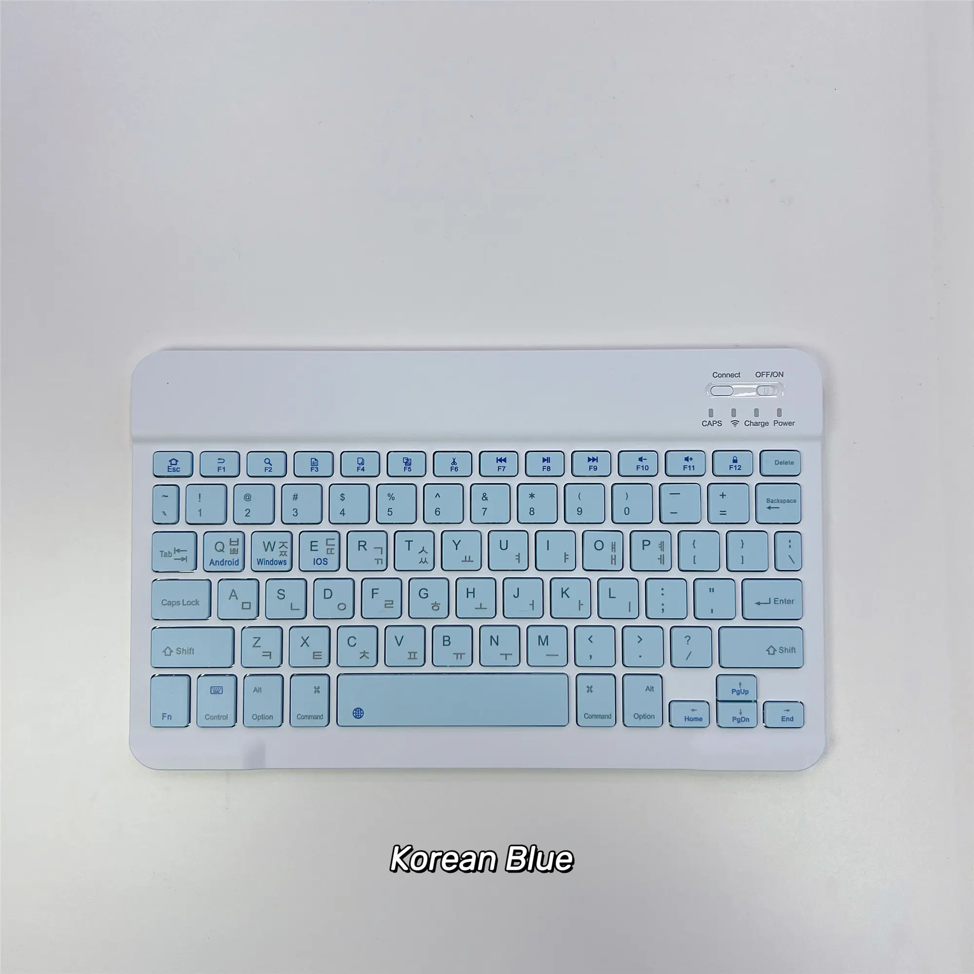 Korean language Ultra-Slim Bluetooth Keyboard Portable Mini Wireless Rechargeable for Apple iPad iPhone Korean