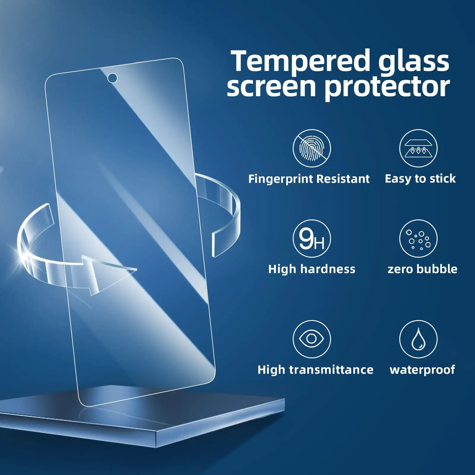 Screen Protector For Xiaomi POCO M6 Pro 4G, Tempered Glass HD 9H High Aluminum Anti Scratch Case Friendly