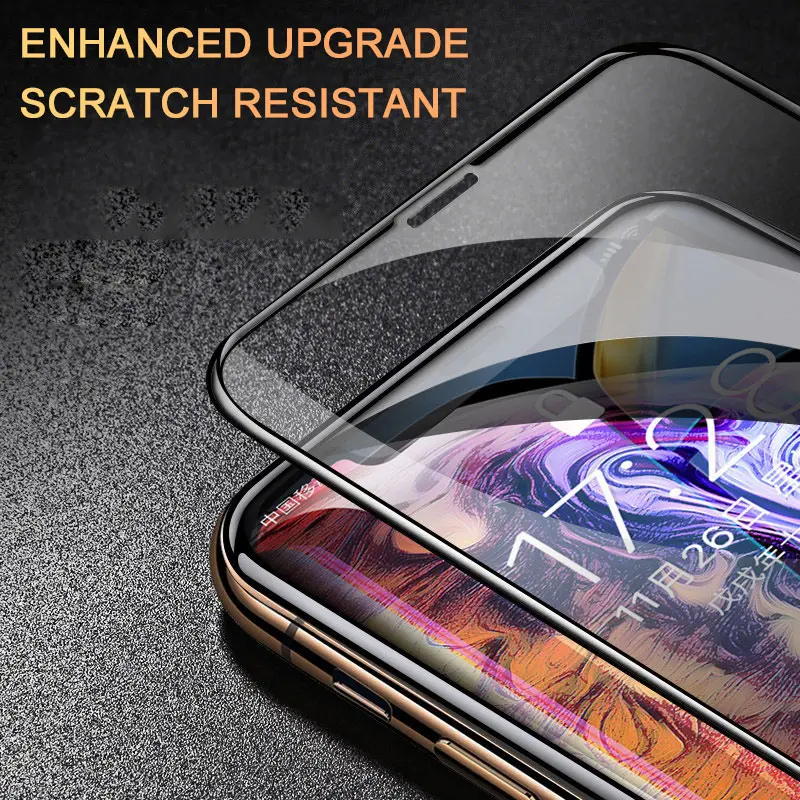 For iPhone 16 14 13 15 Pro Max Glass Screen Protector 4Pcs 12 11 9D Full Glue Tempered X XR XS 7 8 se2020 Plus Protective