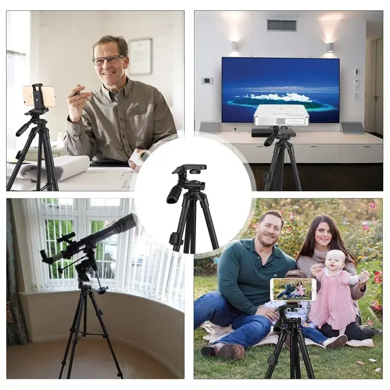Camera Tripod Stand Professional Video for Phone Xiaomi HUAWEI iPhone Gopro Selfie Remote Control Extendable Photography