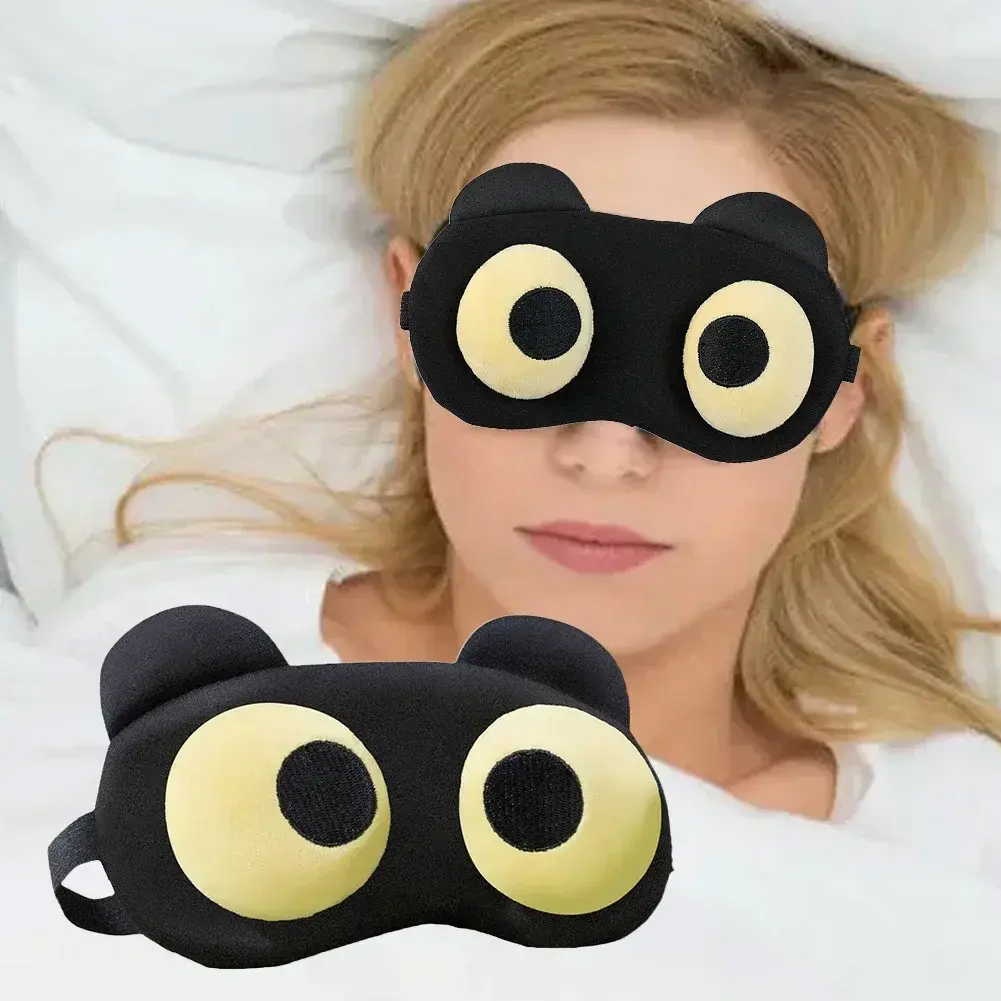 Eye Mask for Sleeping Sleep Cover Breathable Relief Fatigue Polyester Fun Big Eye Blindfold Eyepatch for Travel Eye Shade Cover