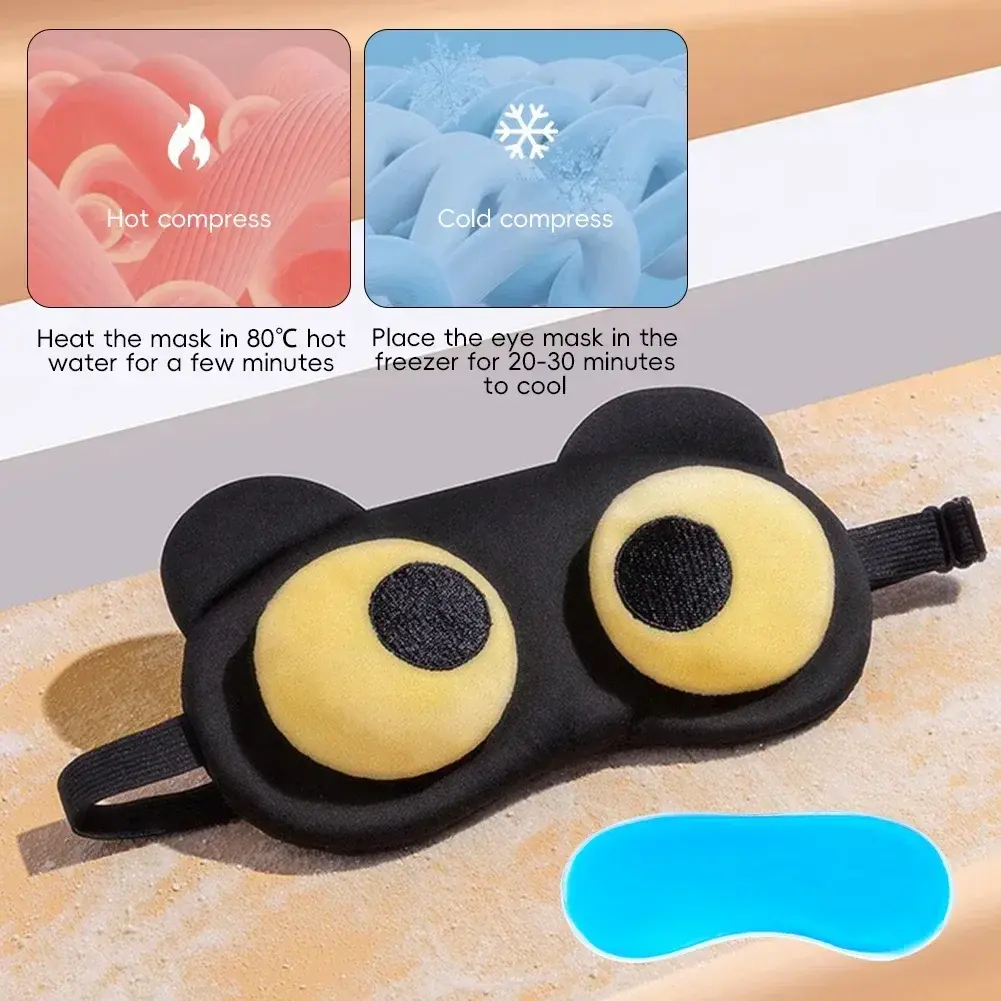 Eye Mask for Sleeping Sleep Cover Breathable Relief Fatigue Polyester Fun Big Eye Blindfold Eyepatch for Travel Eye Shade Cover