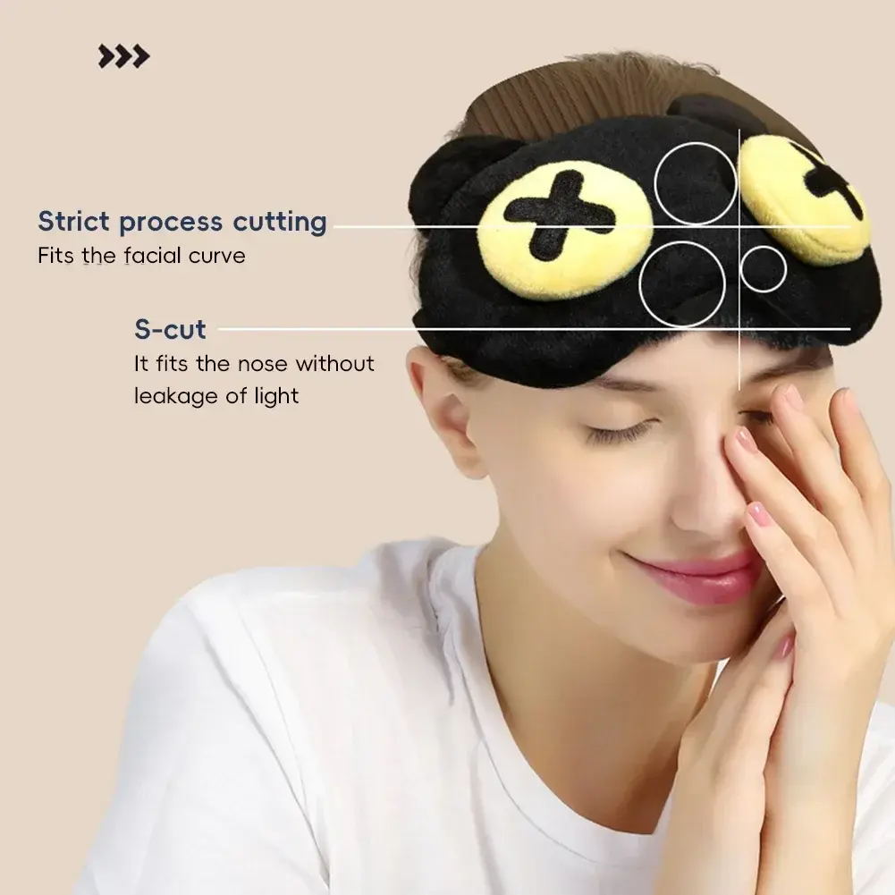 Eye Mask for Sleeping Sleep Cover Breathable Relief Fatigue Polyester Fun Big Eye Blindfold Eyepatch for Travel Eye Shade Cover