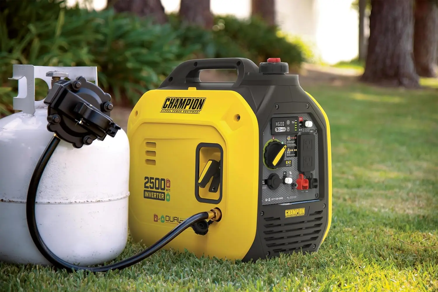 2500-Watt Dual Fuel Portable Inverter Generator with Quiet Technology and CO Shield