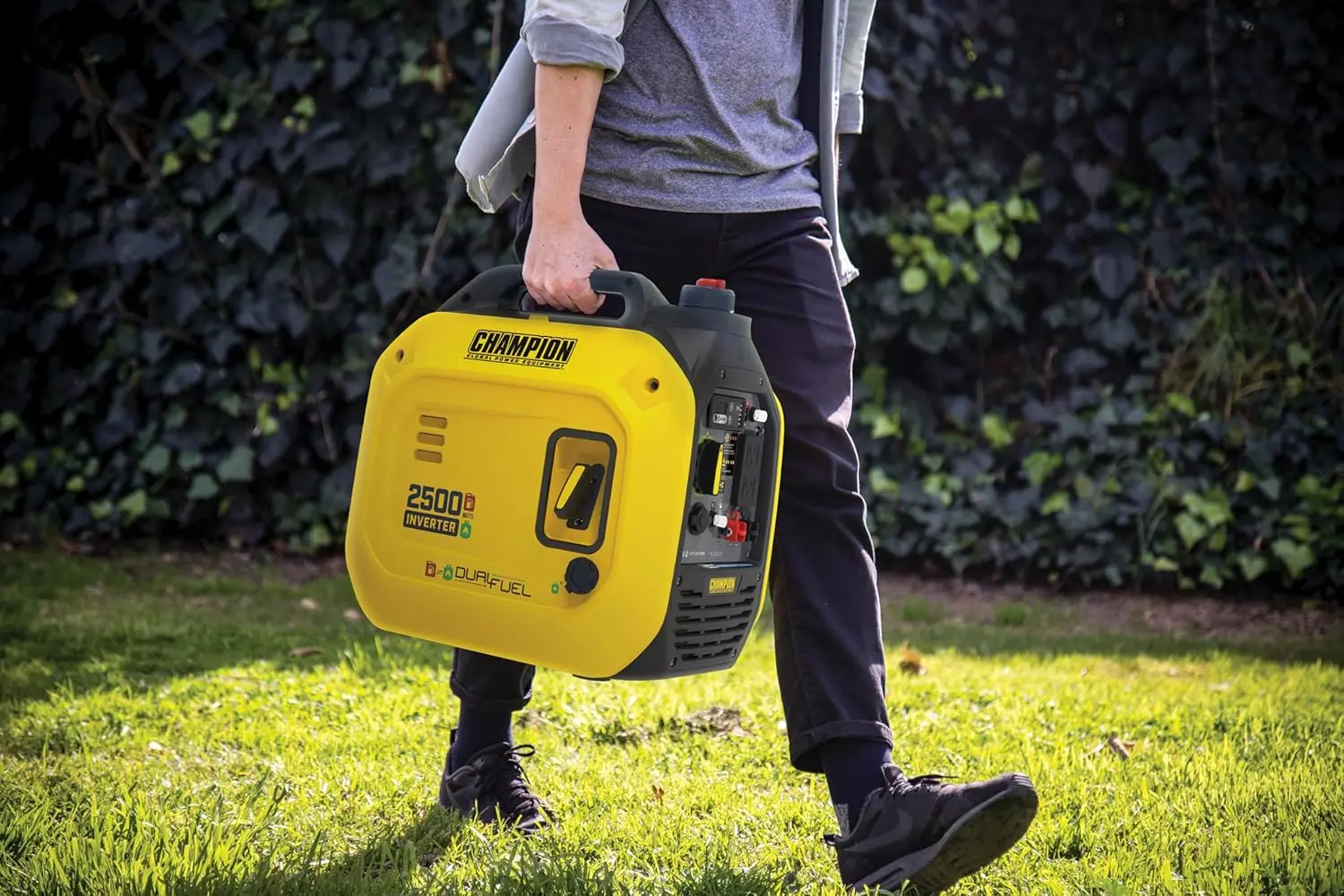 2500-Watt Dual Fuel Portable Inverter Generator with Quiet Technology and CO Shield