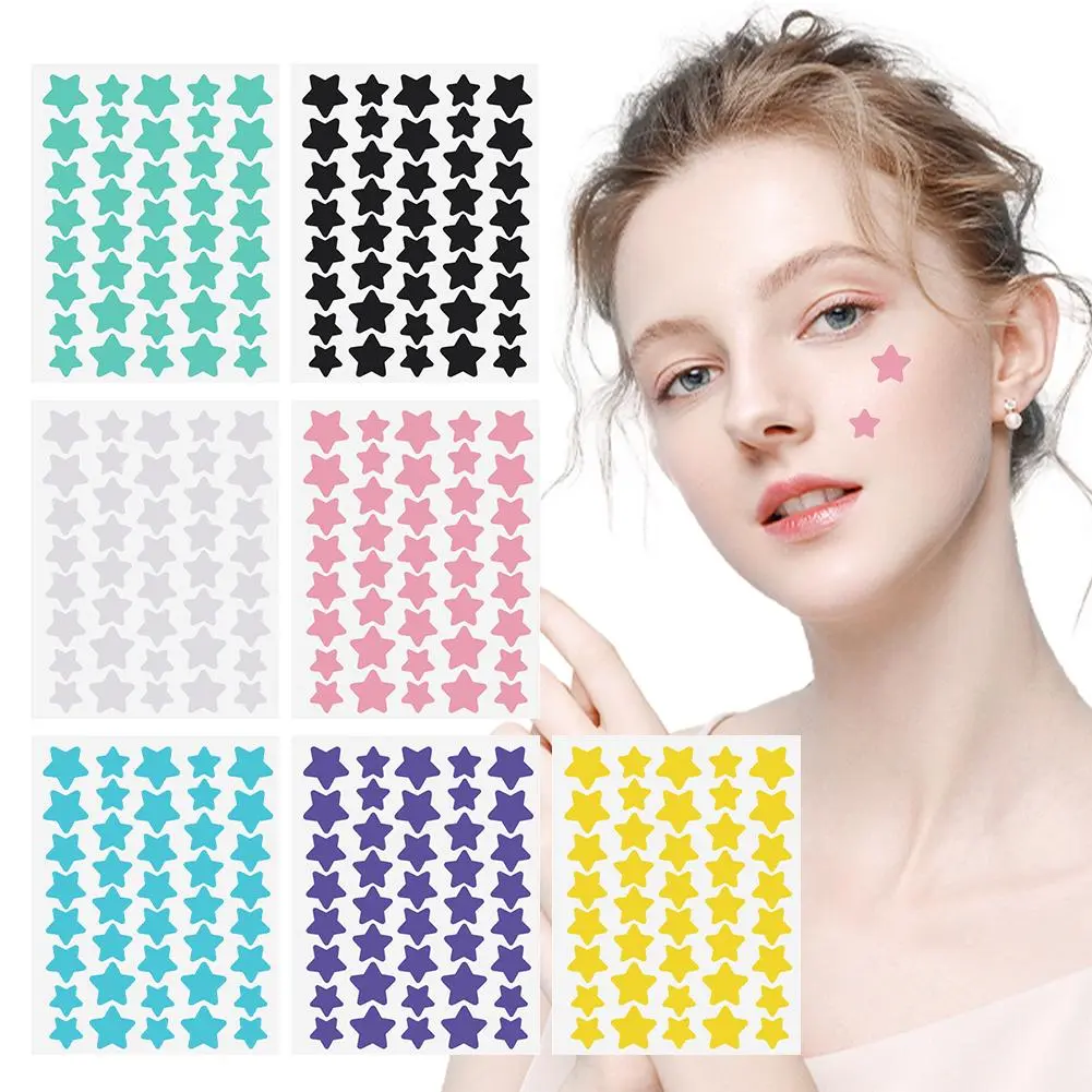 Colorful Star Shaped PE Pimple Patches Acne Cover Invisible Removal Skin Care Stickers Face Spot Concealer Beauty Makeup Tools