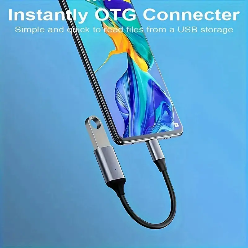 USB C to USB A Dapter OTG Cable Type C Male to USB 3.0 2.0 Female Cable Adapter for MacBook Pro Samsung Type-C Adapter TOPK A10
