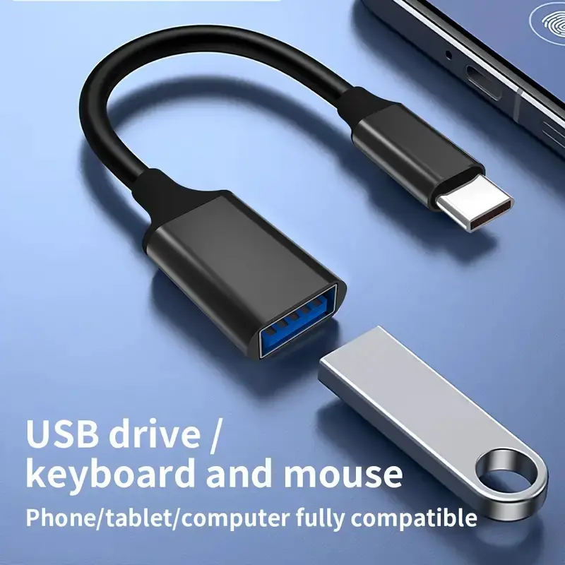 USB C to USB A Dapter OTG Cable Type C Male to USB 3.0 2.0 Female Cable Adapter for MacBook Pro Samsung Type-C Adapter TOPK A10