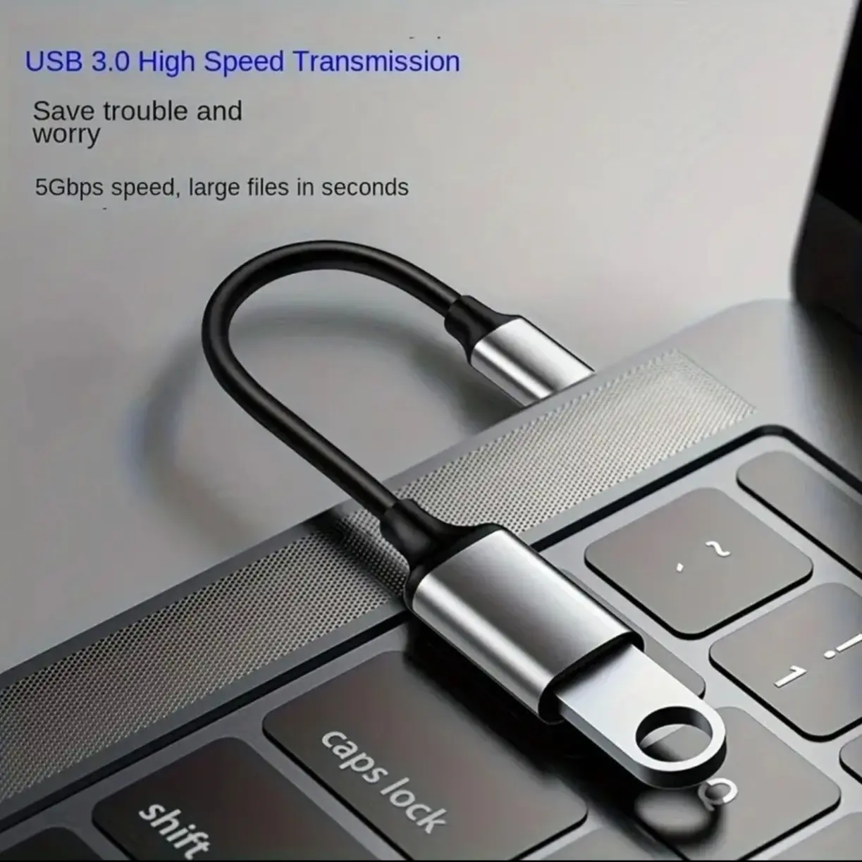 USB C to USB A Dapter OTG Cable Type C Male to USB 3.0 2.0 Female Cable Adapter for MacBook Pro Samsung Type-C Adapter TOPK A10