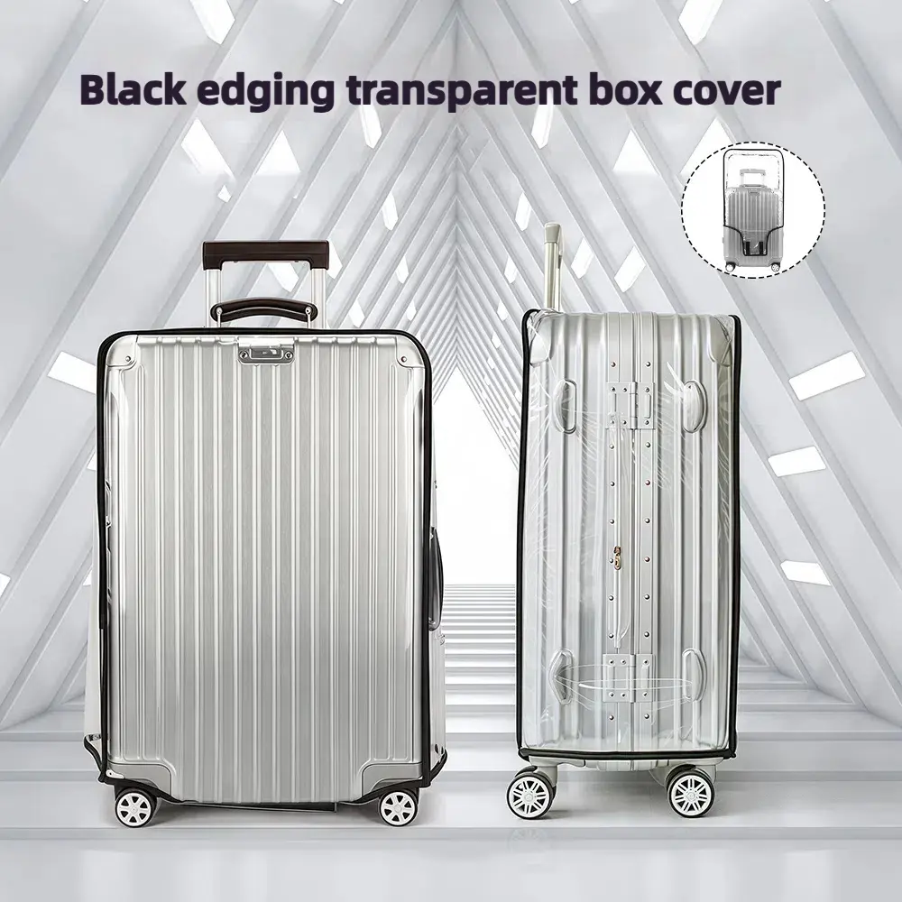 Transparent luggage protection cover suitable for suitcases and suitcases, easy to install and fold for storage,zwq