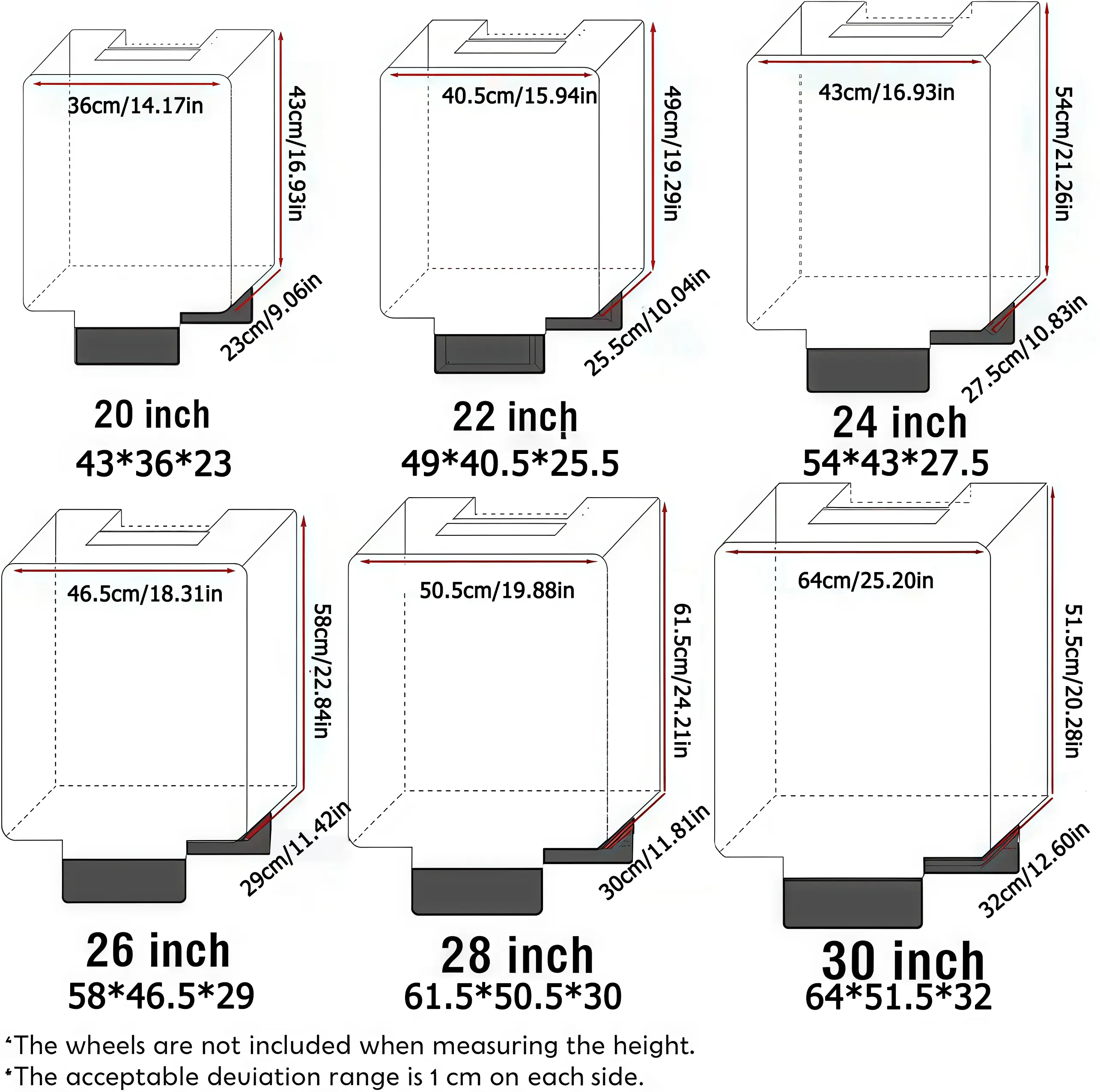 Transparent luggage protection cover suitable for suitcases and suitcases, easy to install and fold for storage,zwq