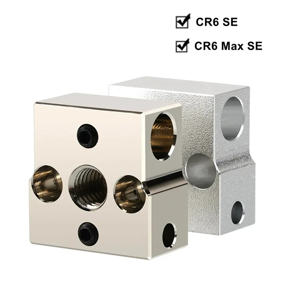 CR6 SE Heater Block High Temperature Plated Copper & Aluminium Heatblock For Creality CR-6 SE/CR 6 Max SE 3D Printer Parts