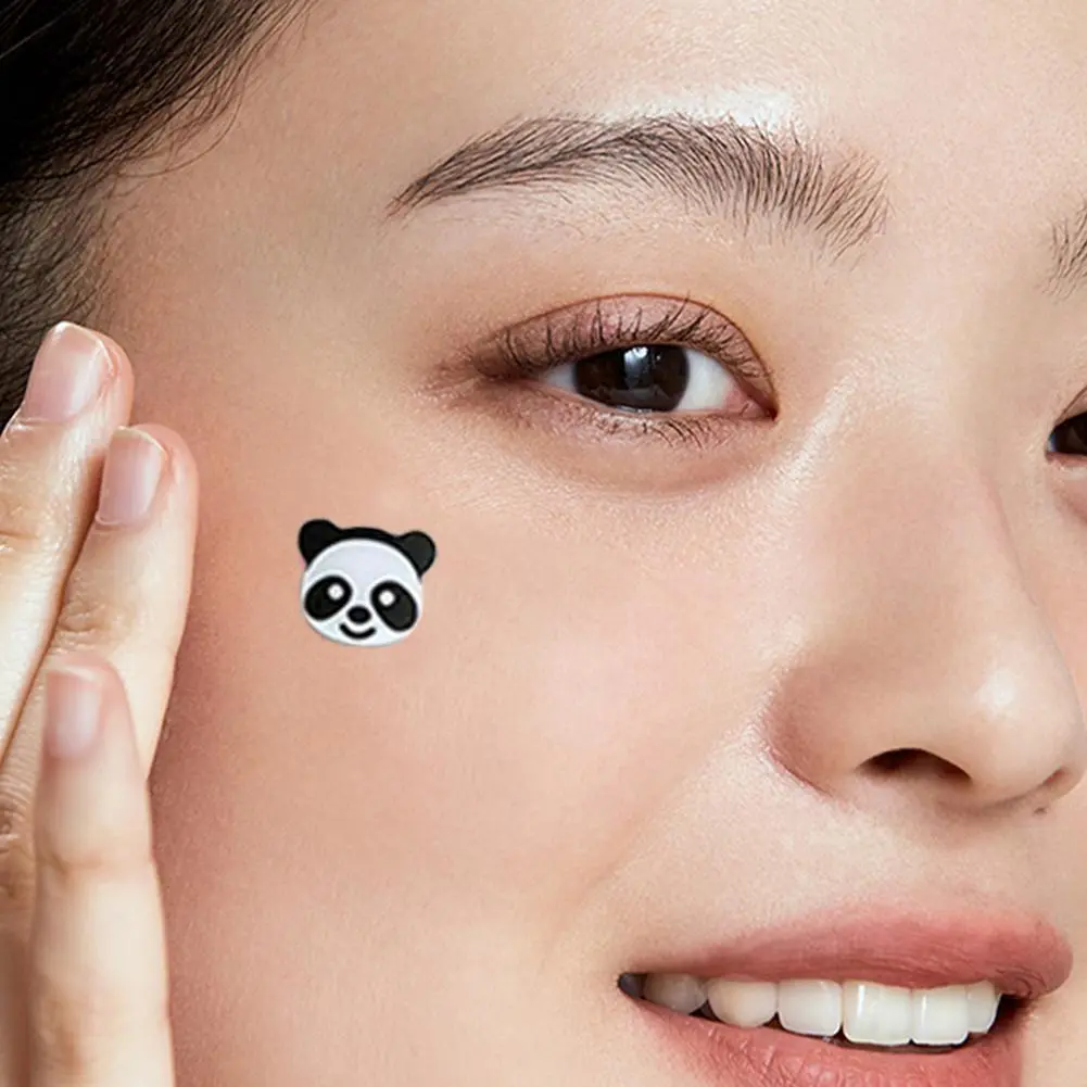 100 Counts Hydrocolloid Cute Panda Acne Pimple Patch For Face, Lovely Black Pandas Acne Spot Patch Invisible Zit Cover Stickers