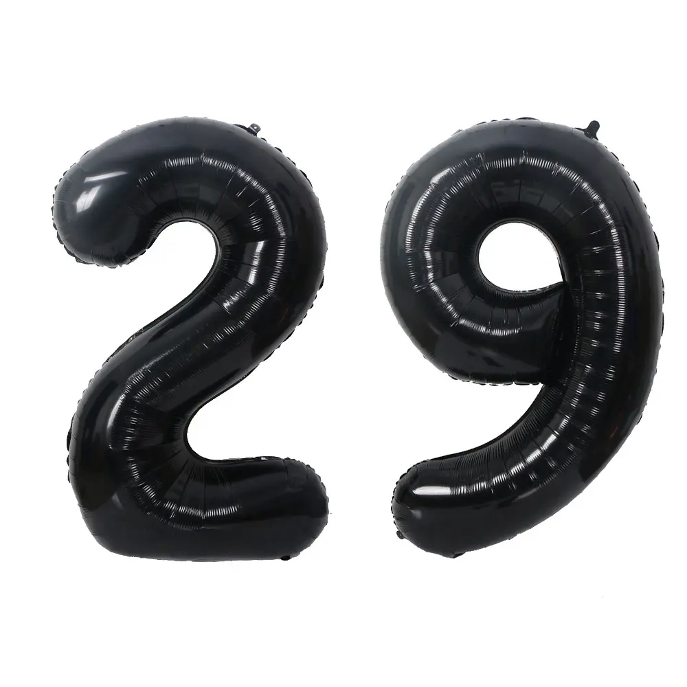 2Pcs 32 Inch Gold Silver Black Blue Pink Helium Foil Number Balloon 28 29 30 31 32 33 Happy Birthday Party Decoration Supplies