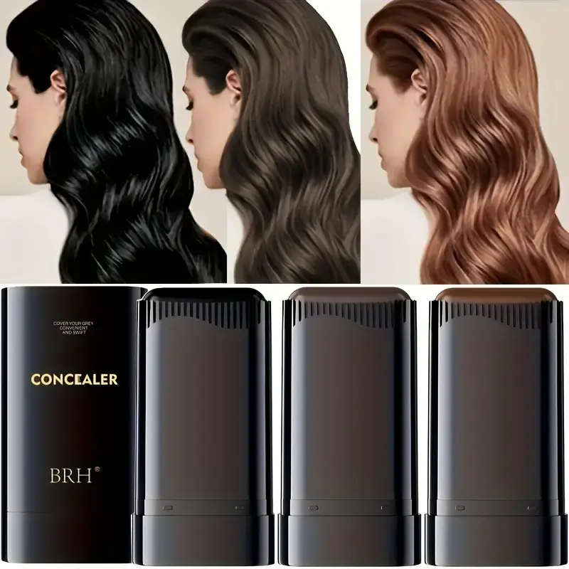 3 Colors Hair Stick to Cover White Hair Without Fading,Disposable Hair dye stick,Plant Hair Dye,Roots Hair Color Replenishment