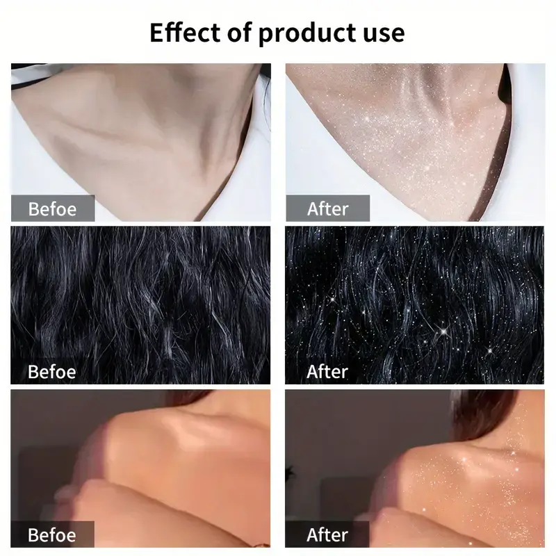 Quick Drying Glitter Spray-High Shine Glitter Spray for Lips,Eyes,Face Makeup-Halloween Party Nightclub Costume Glitter Spray