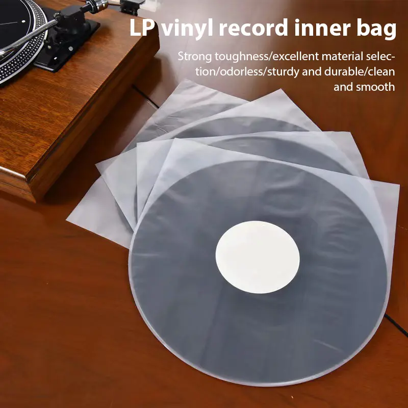 50PCS 12" Anti-static Vinyl Record Protector Inner Sleeves Record Protective Storage Bags Vinyl Record Inner Plastic Clear Bags