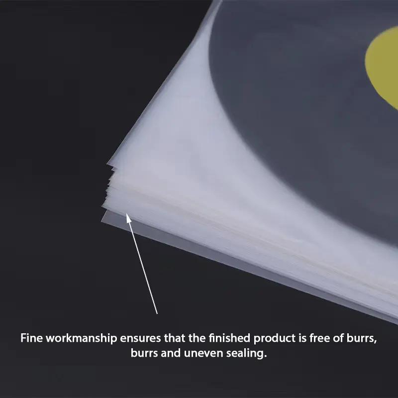 50PCS 12" Anti-static Vinyl Record Protector Inner Sleeves Record Protective Storage Bags Vinyl Record Inner Plastic Clear Bags