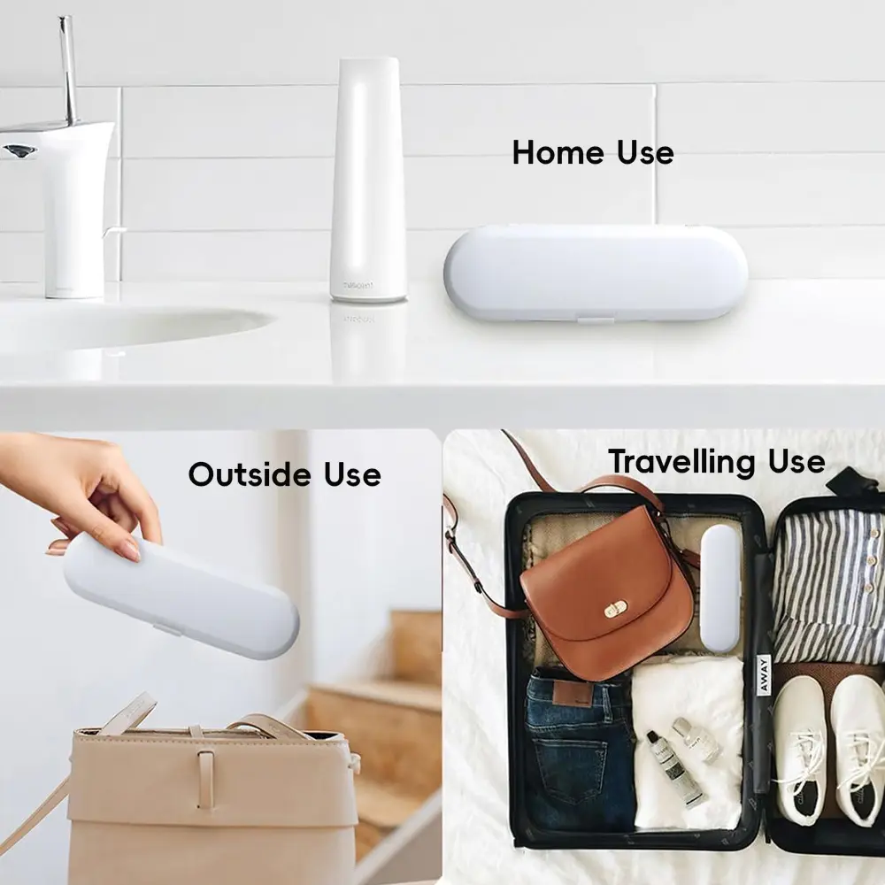 Toothbrush Travel Case for Oral B and Philips Electric Toothbrush, Portable Toothbrush Holder Protective Cover Clean Storage Box