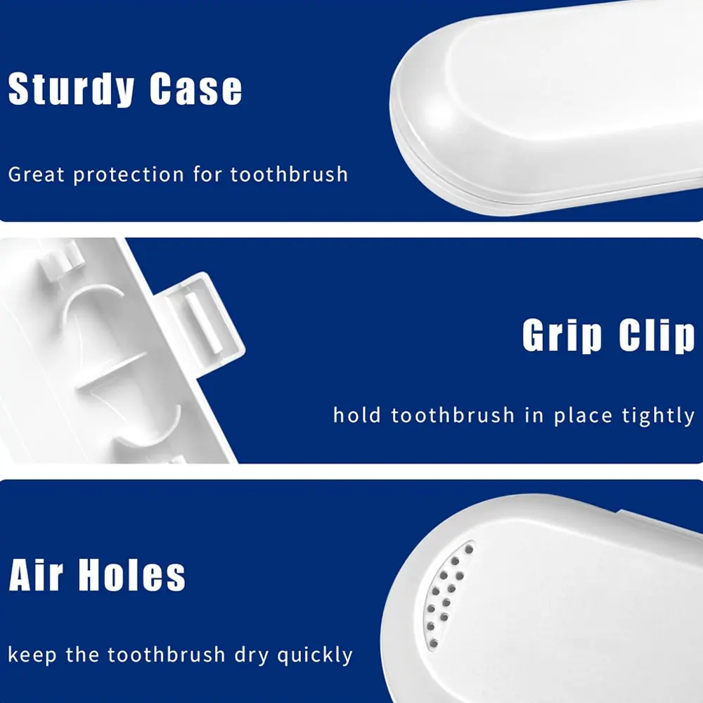 Toothbrush Travel Case for Oral B and Philips Electric Toothbrush, Portable Toothbrush Holder Protective Cover Clean Storage Box