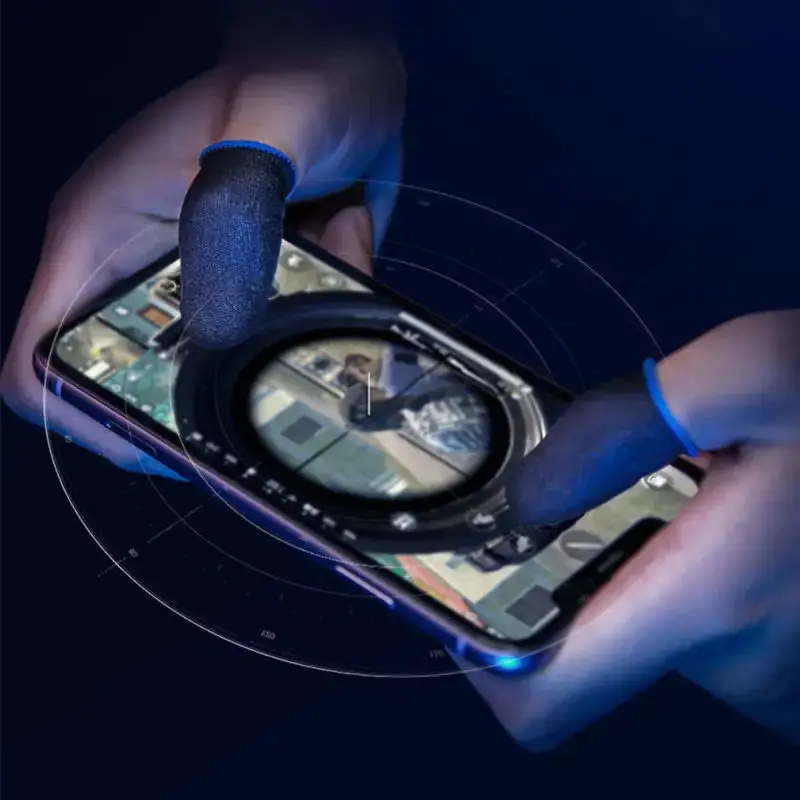 Mobile Game Fingertip Gloves For PUBG Gamer Sweatproof Anti-slip Touch Screen Finger Sleeve Breathable Gaming Finger Cover
